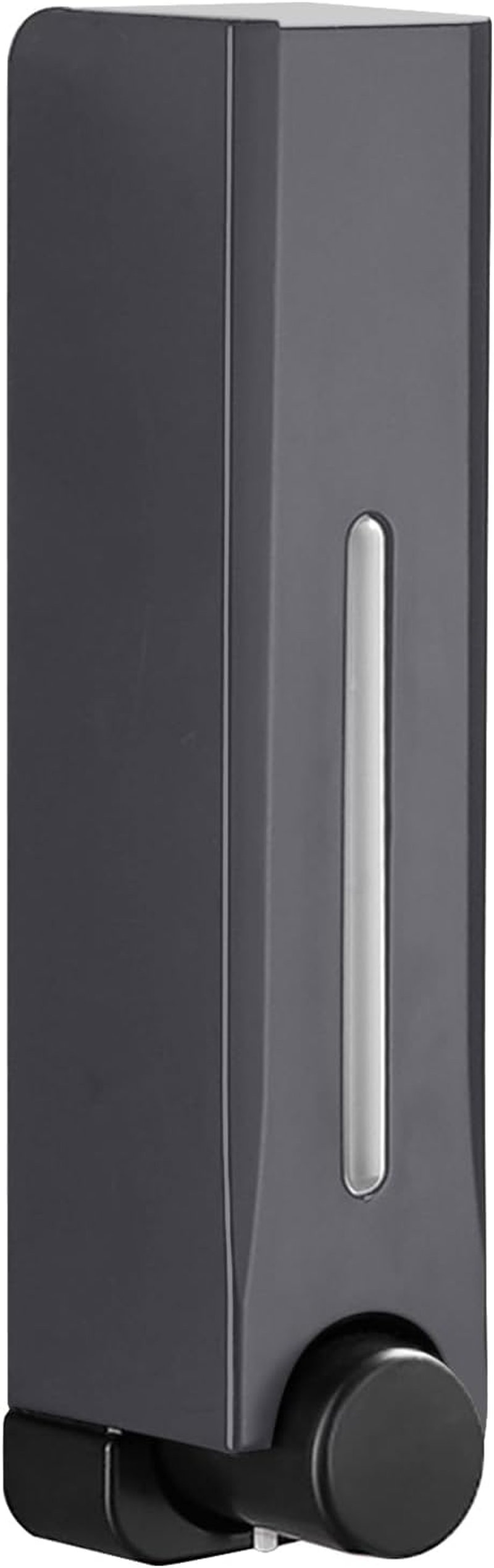 Wall Mounted Soap Dispenser, 500Ml Capacity Shower Shampoo Dispenser, Single Head Modern Multifunctional ABS Housing Lotion Holder for Bathroom, Commercial (Black)