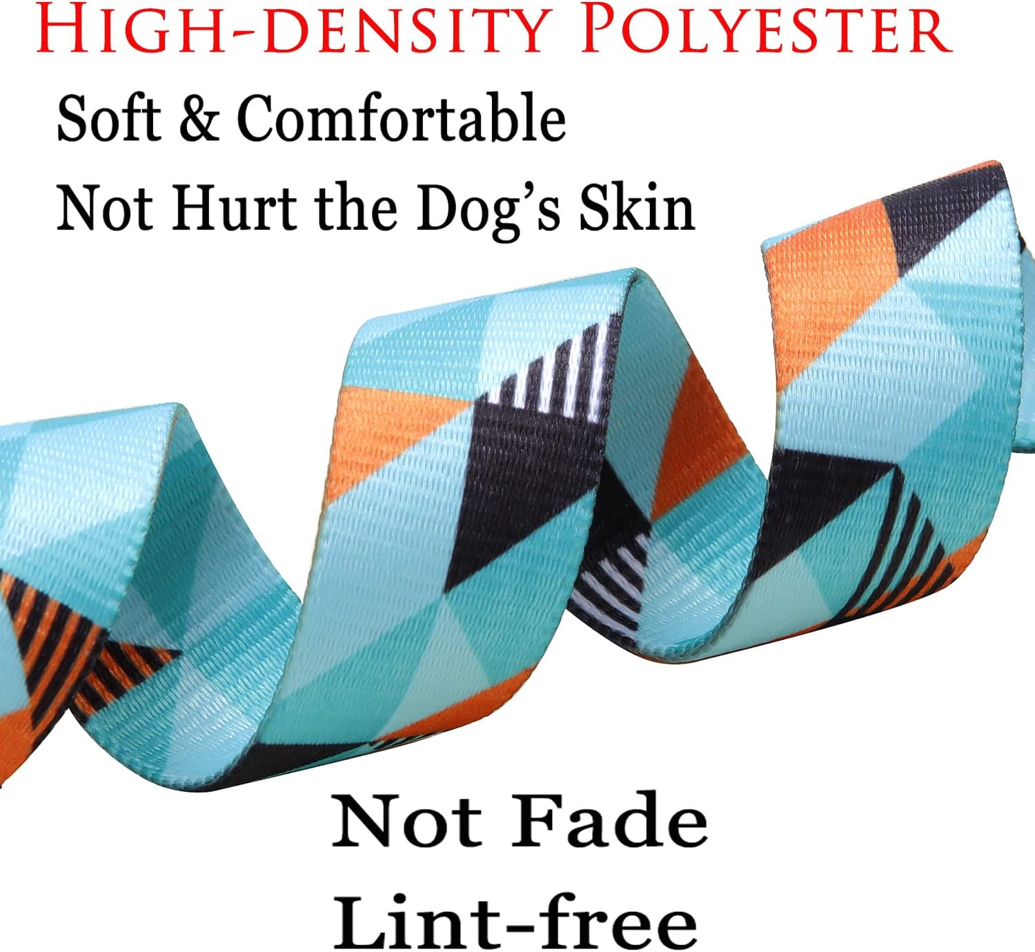 Mihqy Dog Collar with Bohemia Floral Tribal Geometric Patterns - Soft Ethnic Style Collar Adjustable for Small Medium Large Dogs