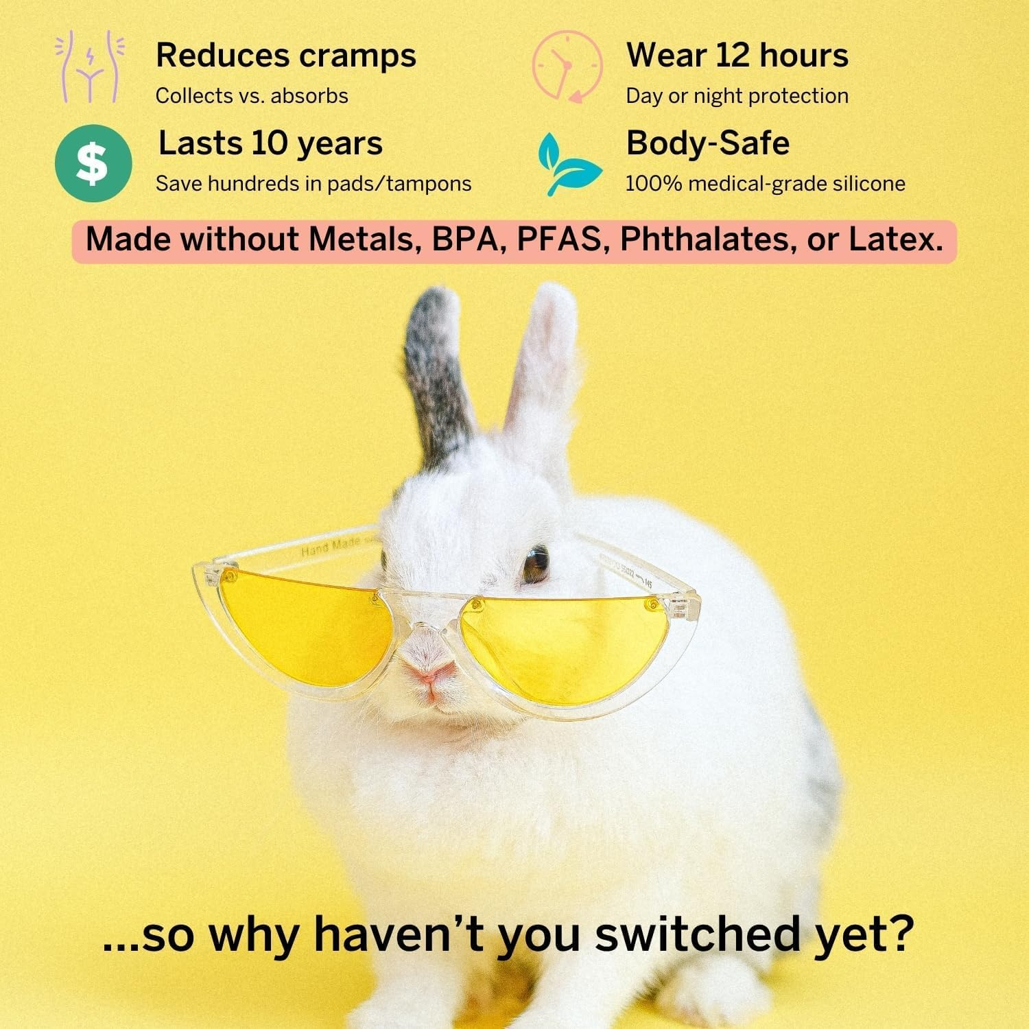 2 Pixie Menstrual Cups - No Metals or Toxins - 100% Medical-Grade Silicone - Ranked 1 for the Most Soft Reusable Period Cup - Wear 12 Hours - Tampon Alternative - Buy One We Give One (Combo) image number 6