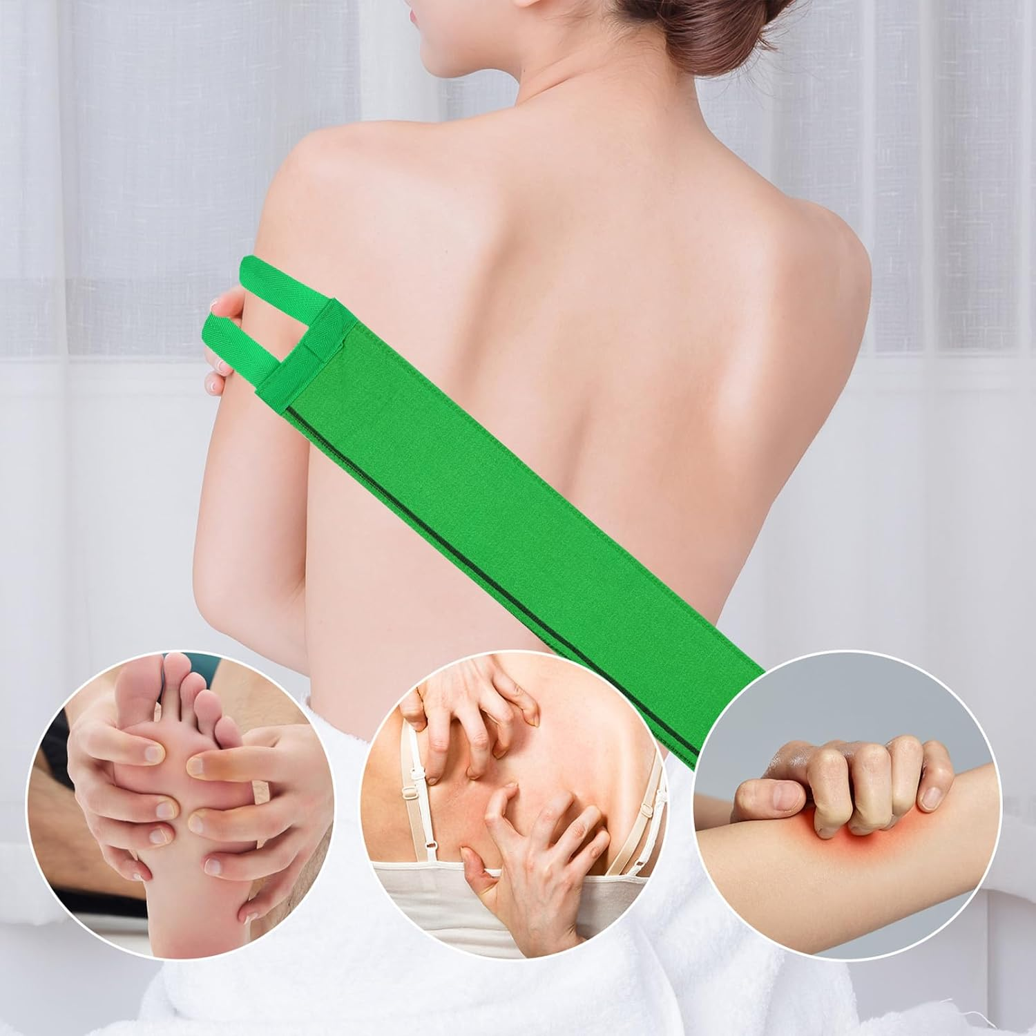 6Pcs Korean Exfoliating Mitt and Washcloth Body Back Scrubber Asian Exfoliating Bath Washcloth for Women Men Shower Washing image number 2