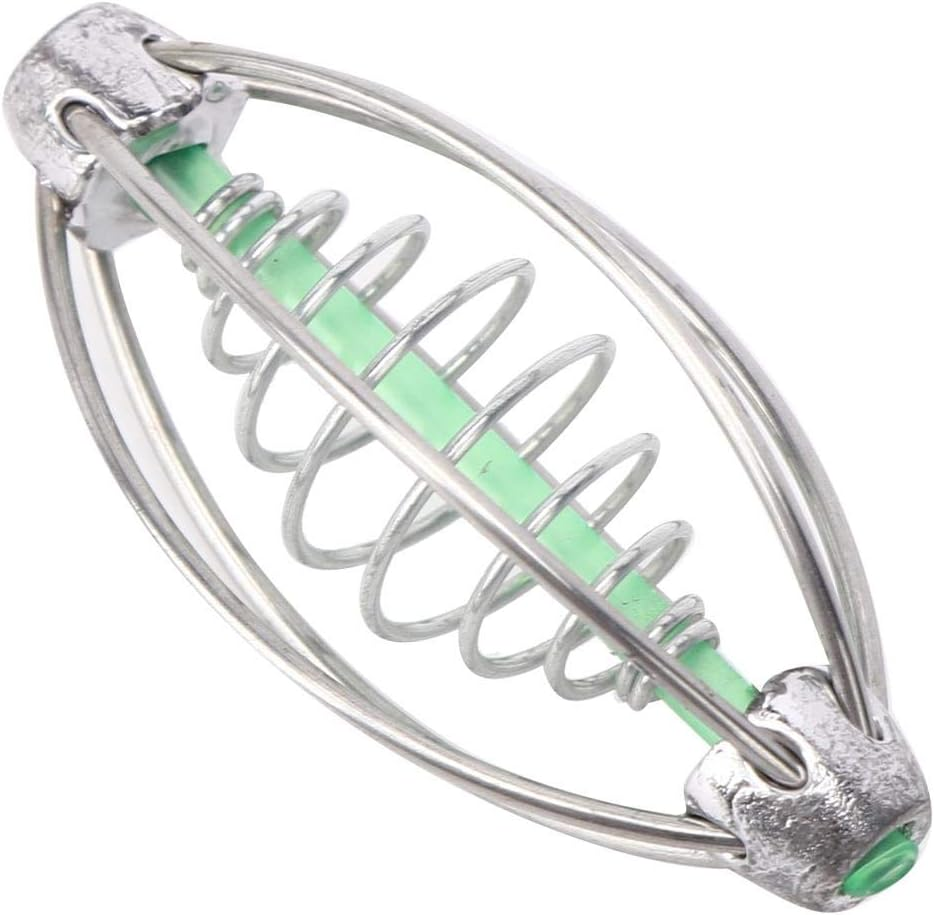 Stainless Steel Spring Feeder Basket - 10Pcs Carp Fishing Feeder with Pendant Bead (20G) image number 4