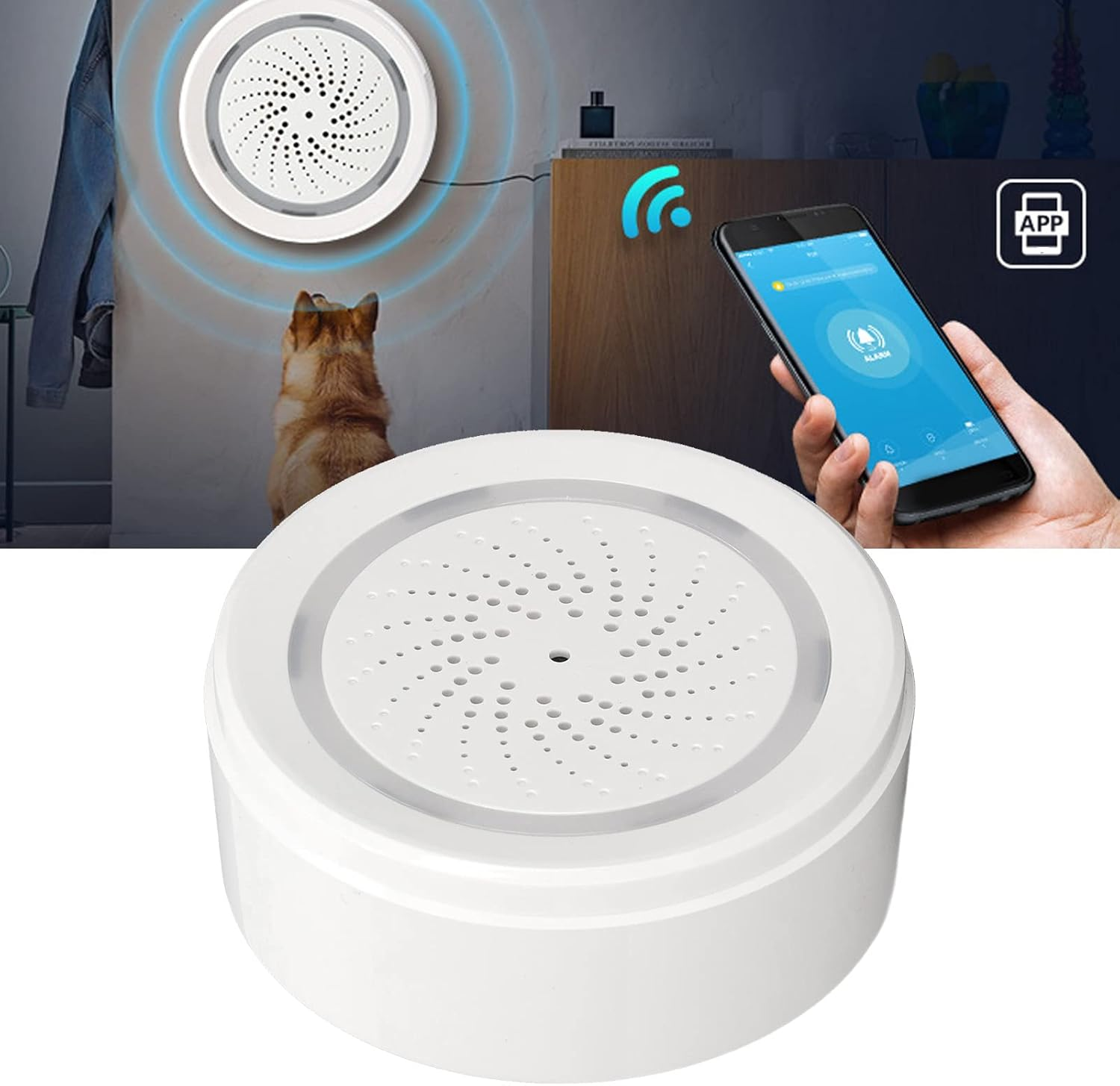 Siren Alarm, 105Db Wide APP Control on Restaurant Home Sound Alarm (For Zigbee) image number 2