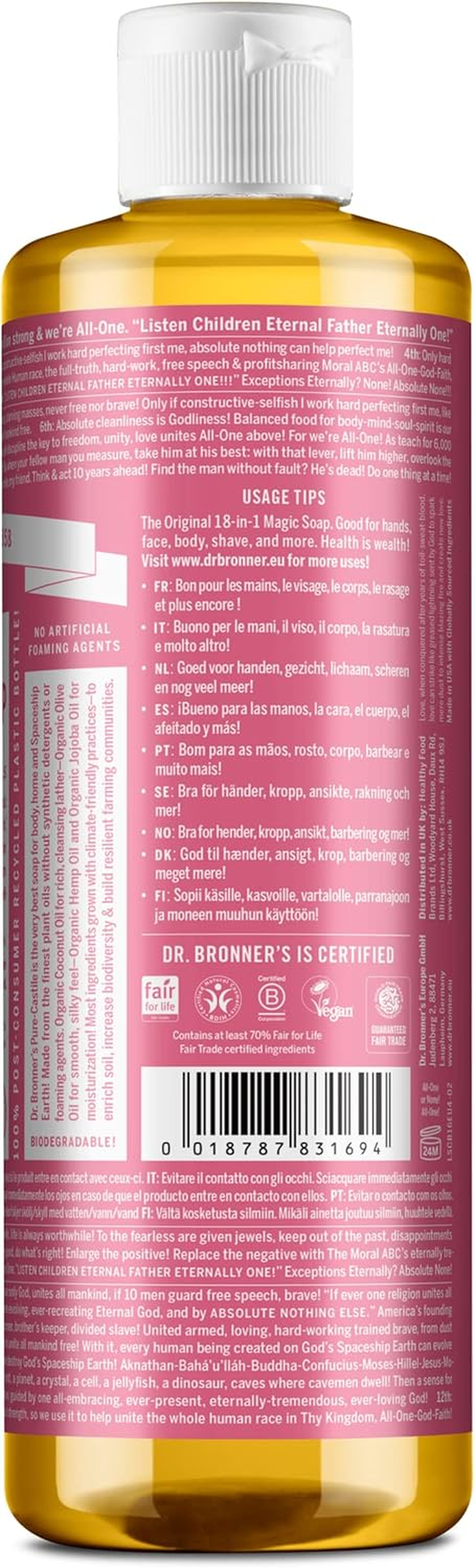 Dr. Bronner'S - Pure Castile Liquid Soap Cherry Blossom 475 Ml
