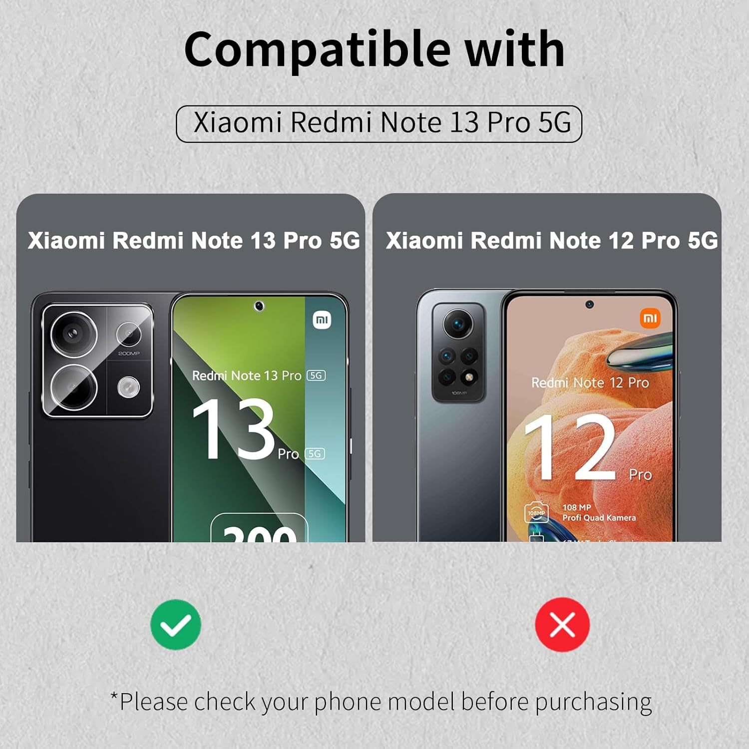 Hidwee Tempered Glass Screen Protector Compatible with Xiaomi Redmi Note 13 Pro 5G (Not for Note 13 Pro 4G), Pack of 3 Protective Glass and 2 Camera Protection, 9H Hardness Anti-Scratch HD Anti-Bubble