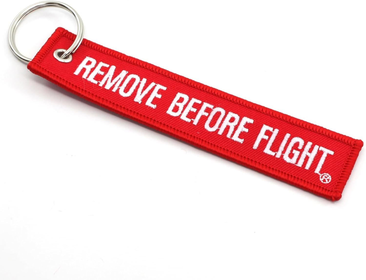 Rotary13B1 Remove before Flight Key Chain - Red/White QTY 1Piece - 100% Embroidered image number 1