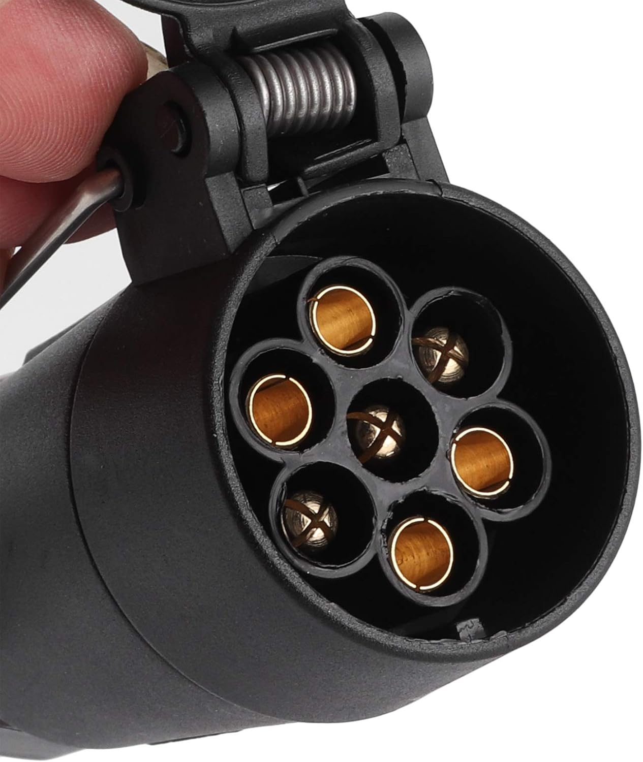 US to EU Trailer Light Converter, 4 Way Flat Connector (US Vehicle) to 7 Way round Plug (European Trailer) Trailer Light Converter, Separating Trailer Light Adapter