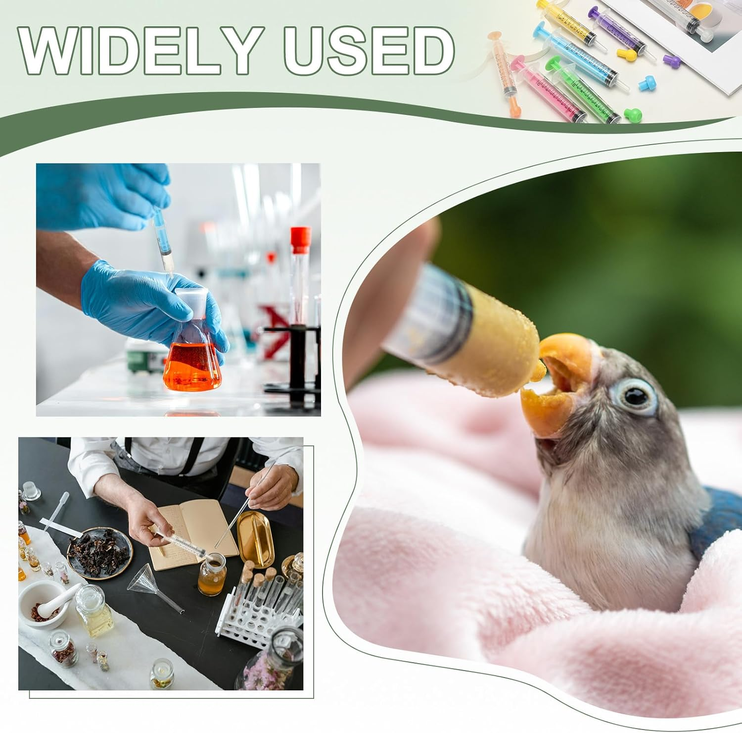 Uxcell Feeding Syringes with Cap, Plastic Syringes for Liquid Pet Feeding Measuring Tool No Needle 10Ml, (Blue, 4 Pcs), Intended for Dog/Cat/Rabbits/Small Animal/Scientific Lab