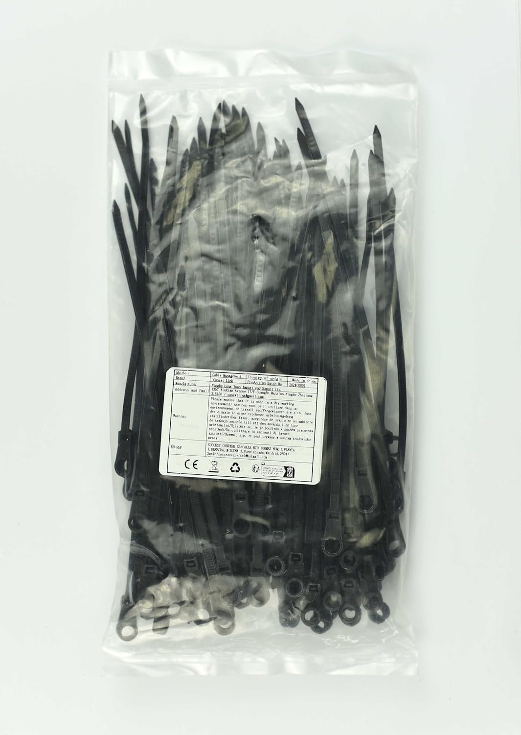 100 Nylon Cable Wire Zip Ties Mounting Hole Nail Screw 40 LBS 6" Inch Black image number 3