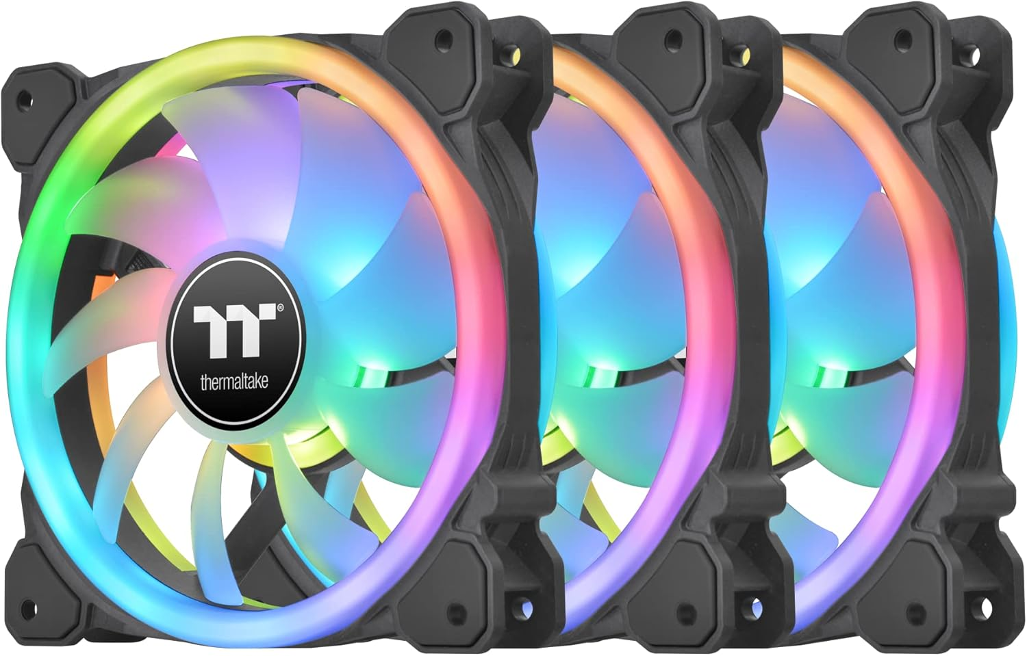 Thermaltake SWAFAN EX12 ARGB Magnetic Quick Connect PWM Cooling Fan (Up to 2000RPM) White Edition - 3 Fan Pack