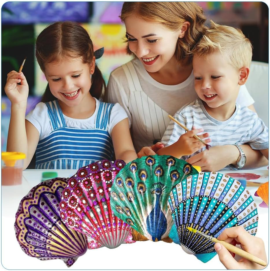 40Pcs Natural Scallop White Small Sea Shells for Real Seashells Shell Bulk Crafts Crafting for Ocean Party Home Decor Beach (White) image number 3