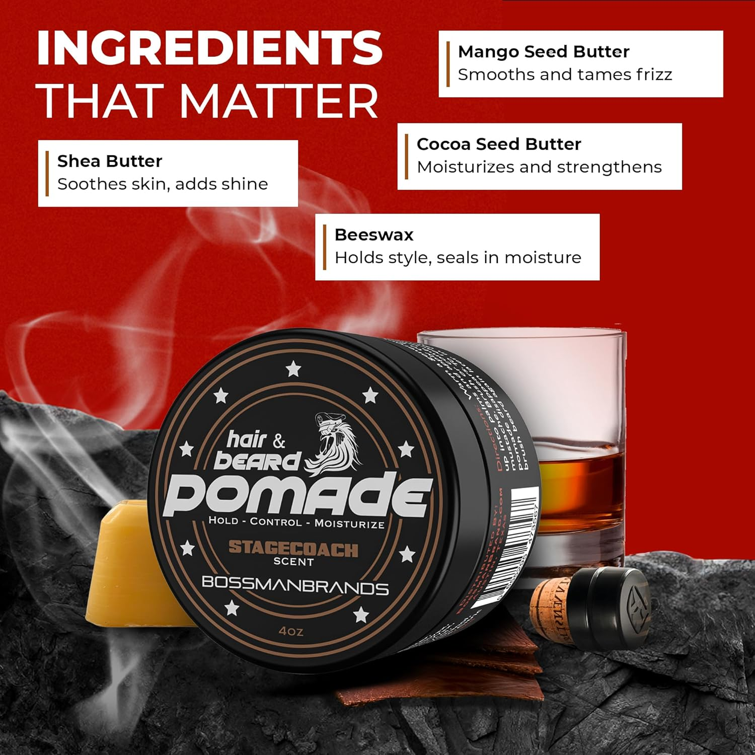 Bossman Stage Coach Beard Pomade 4 Oz image number 6