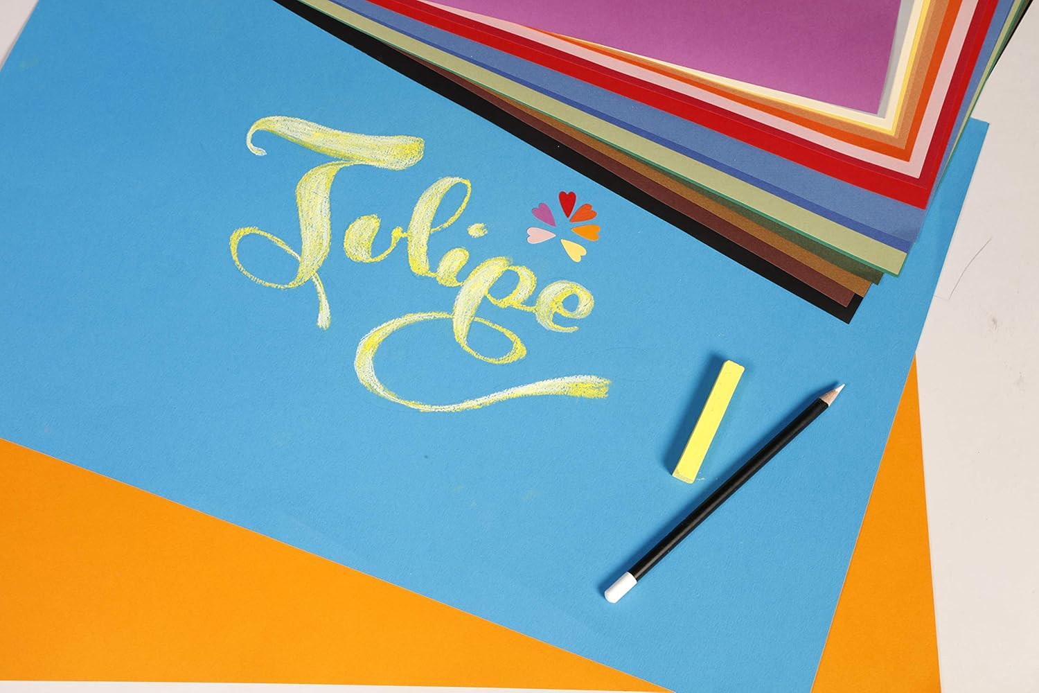 Clairefontaine 960450C Ream with 100 Sheets Tulip Drawing Paper, 160 G, DIN A4, Acid Free, 100% Cellulose, 1 Ream, 24 Pastel Colours Assorted image number 3