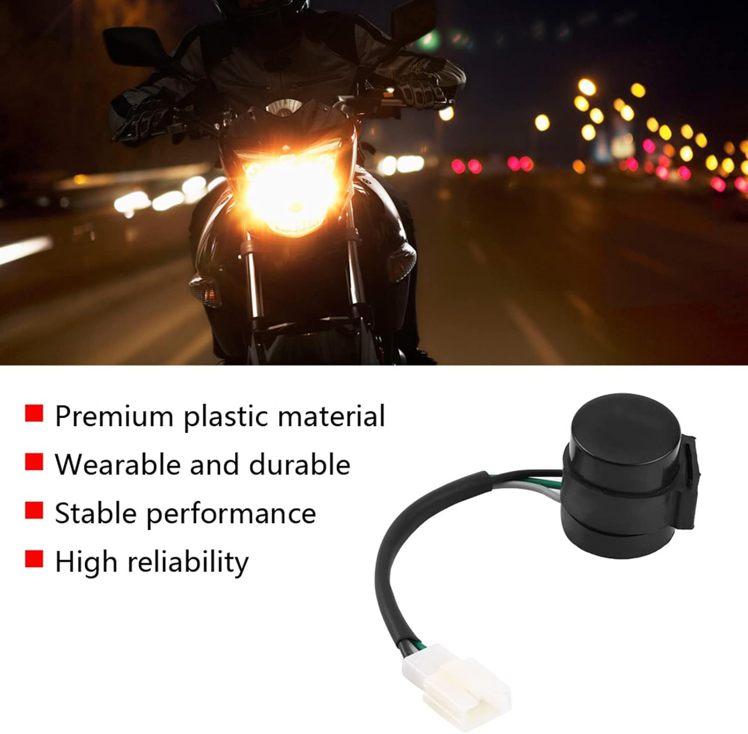 Qiilu 3-Pin Turn Signal Flasher Relay round Flasher Blinker Relay for GY6 50-250Cc Motorcycles Scooters Moped ATV, Motorbike Accessories image number 6