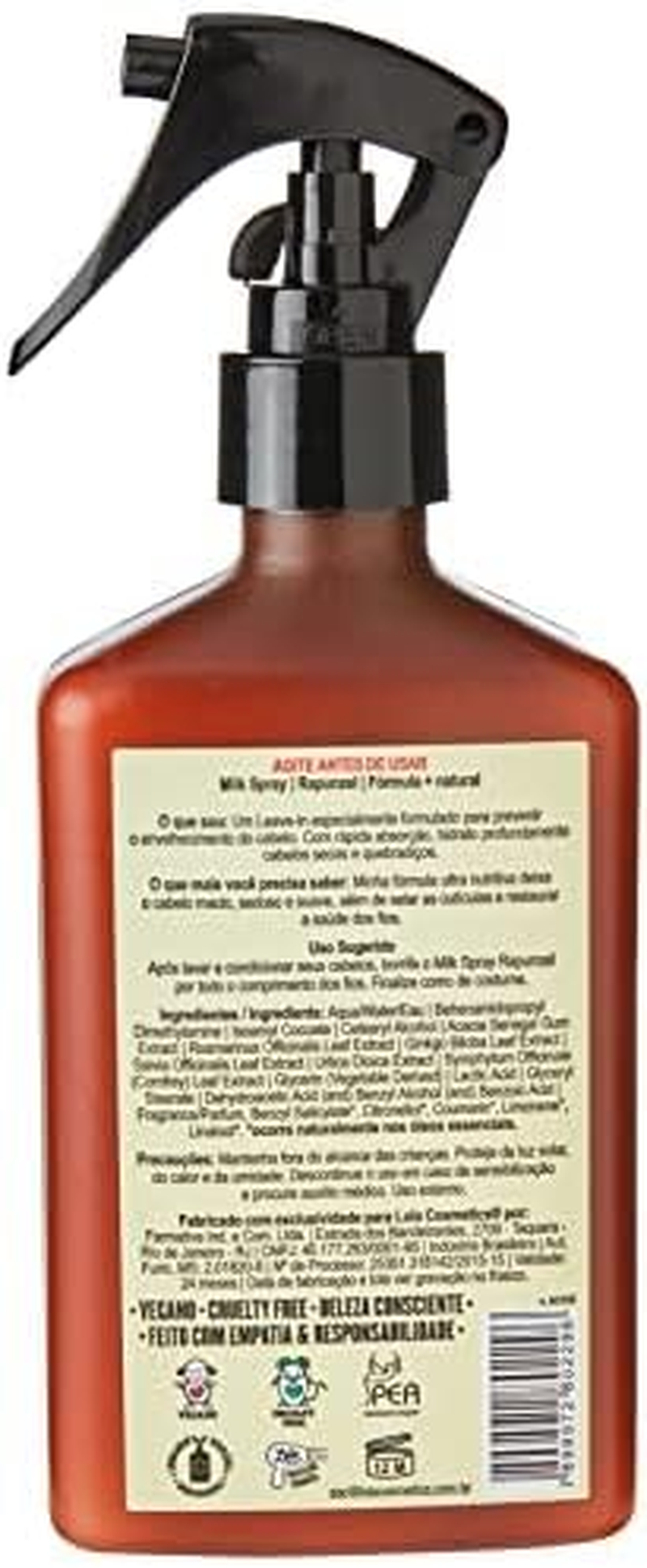 Linha Rapunzel Lola - Milk Spray 250 Ml - (Lola Collection) image number 3