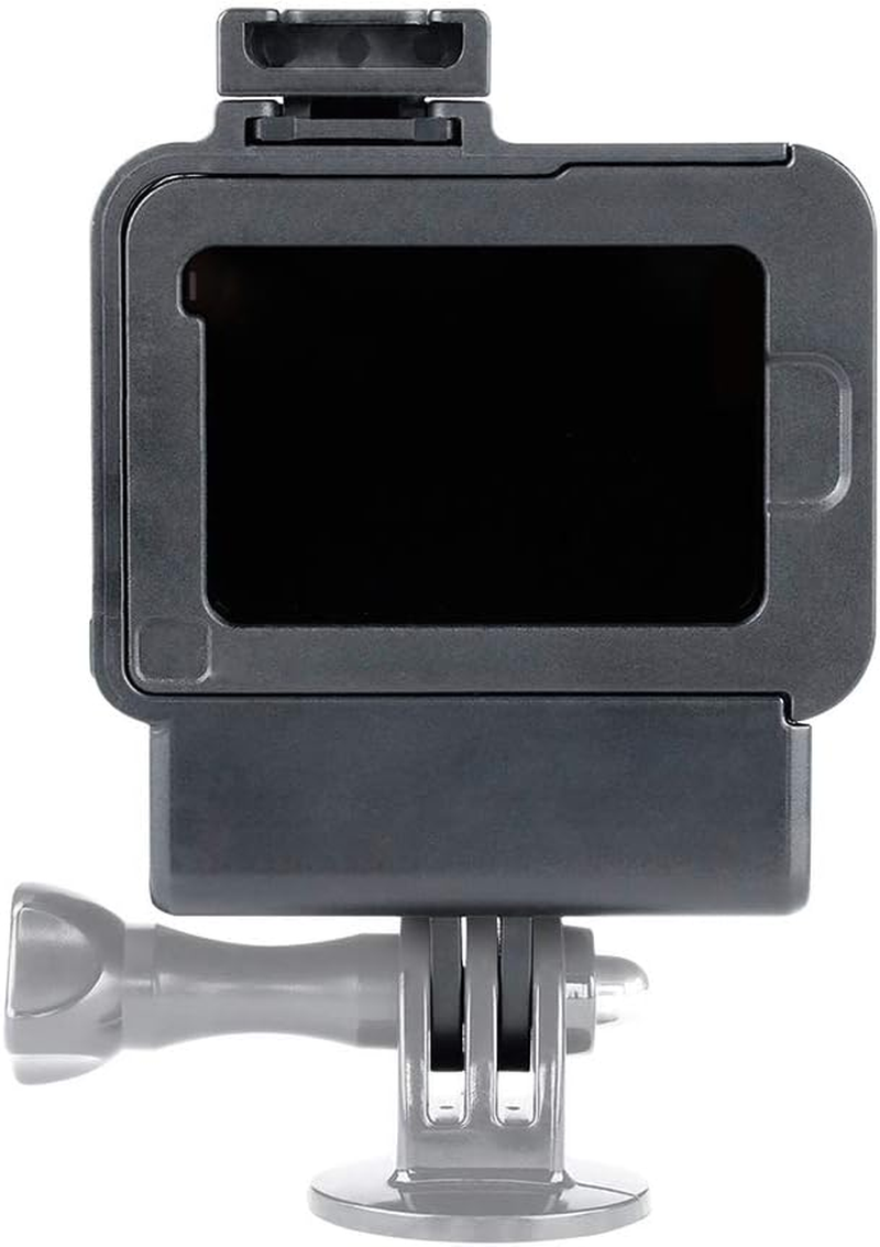 Vlog Case Action Camera Housing Shell Vlogging Cage Frame with Cold Shoe Mount for Gopro Hero 7 6 5 Black for External Microphone & Pro 3.5Mm Mic Adapter BBZY image number 3