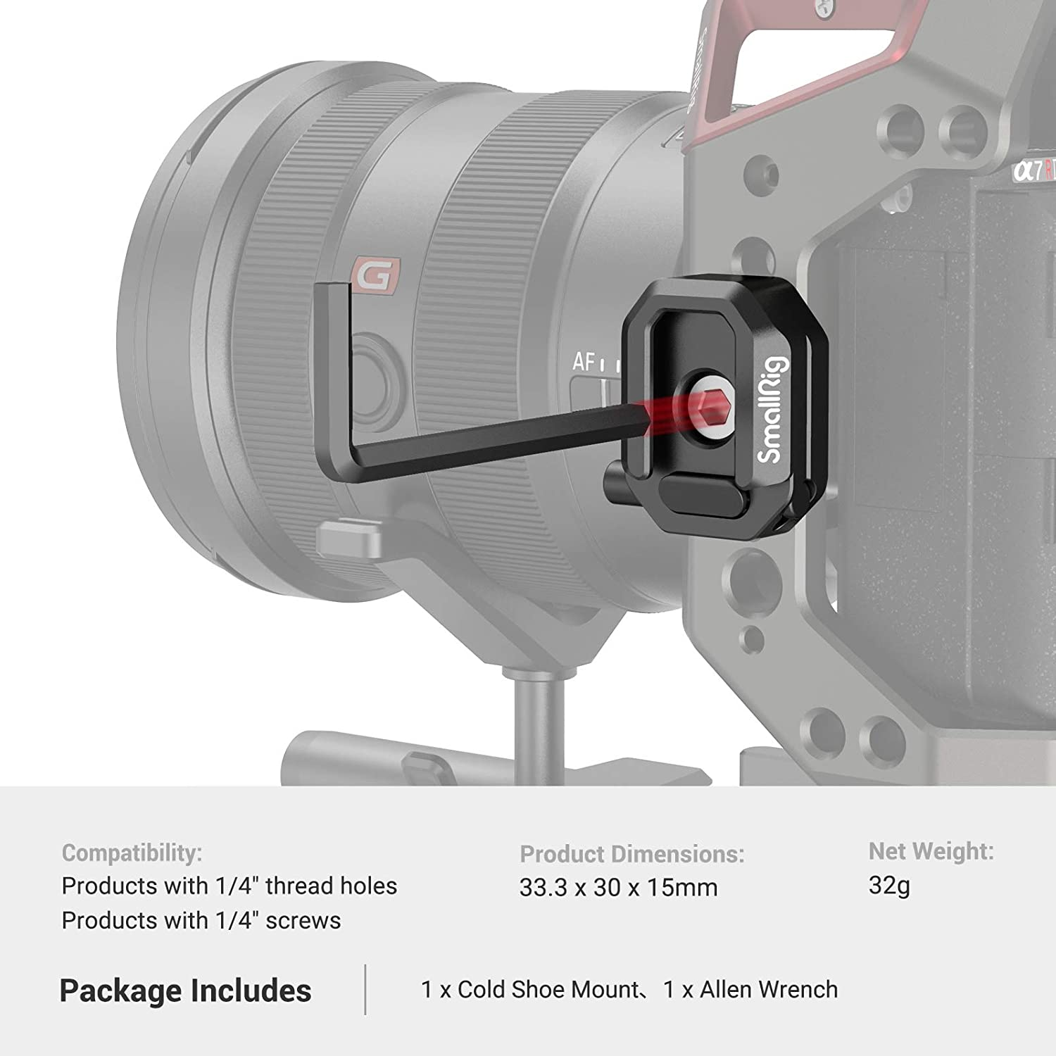 Smallrig Multi-Functional Cold Shoe Mount with Safety Release One Screw Lock- 2797 image number 2