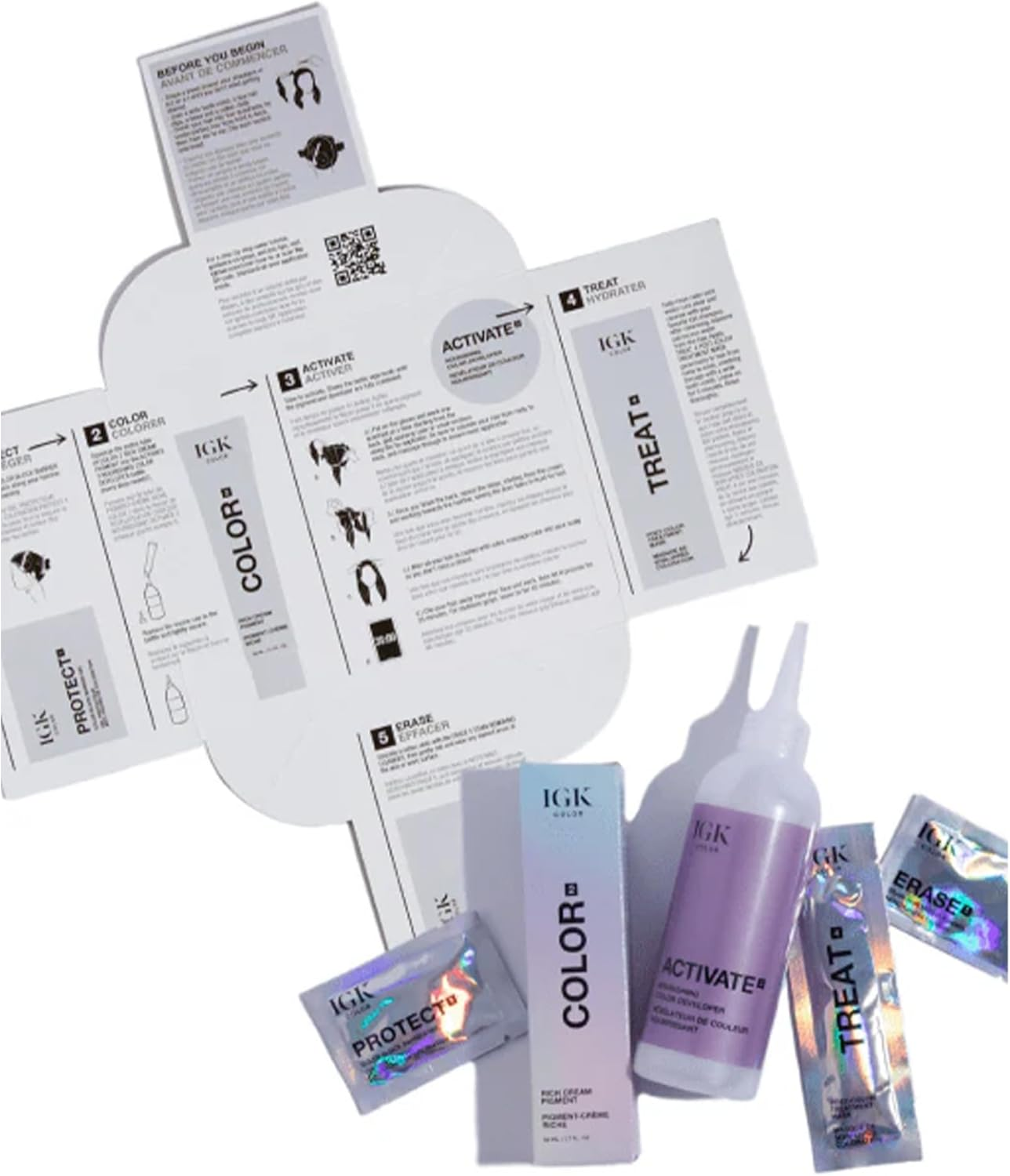 IGK Permanent Color Kit HOT CHESTNUT - Warm Golden Brown 5G | Easy Application + Strengthen + Shine | Vegan + Cruelty Free + Ammonia Free | 4.75 Oz - Almost Black image number 7