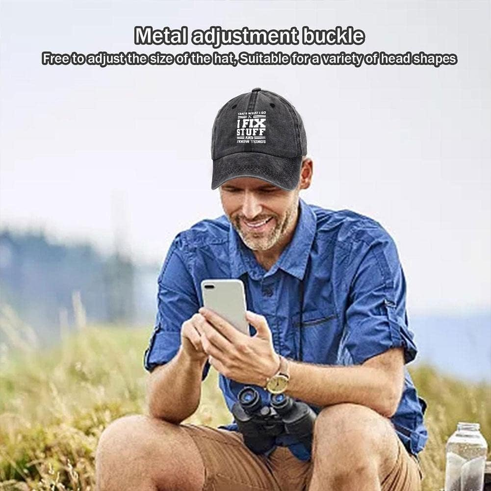 Oimzzr That'S Whats I Do I F Stuff and I Know Things Baseball Caps for Men Adjustable Strapback S Green 1 image number 5