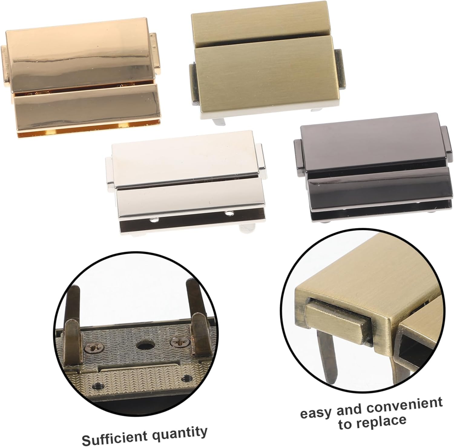 HOODANCOS 20Pcs Bag Locks for Travel Purse Clasp Metal Buckle Locks for Luggage Handbag Accessories image number 7