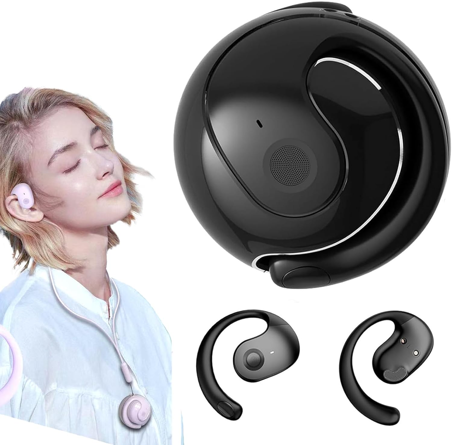 Awaze Earbuds, Awaze Labs X15 Pro Earbuds, Awaze Labs Earbuds, Ipx5 Waterproof Bt 5.4 Ear-Mounted, Awaze Sound Labs, Awaze Noise Canceling Sports Bluetooth Out-Of-Ear Earphones (Black)