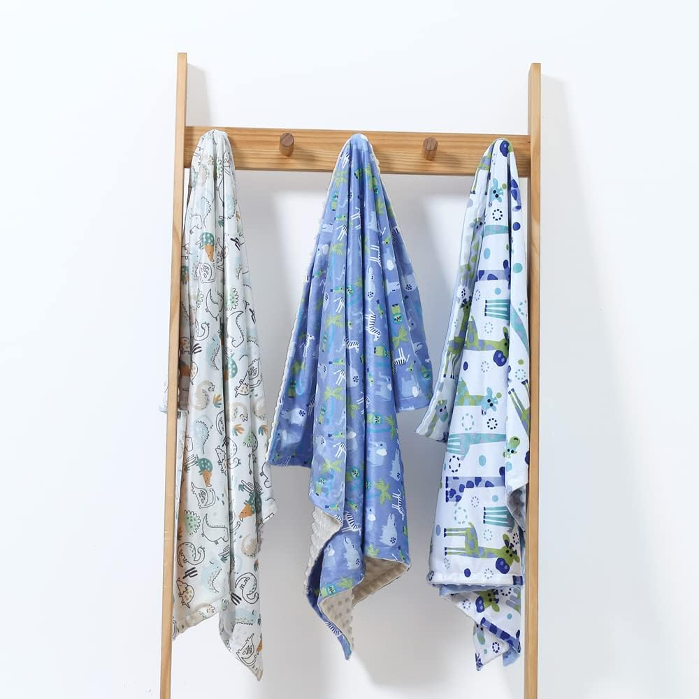 CREVENT Silky Soft Baby Blanket for Boys Soft Plush Receiving for Newborns Toddlers Bedding - Zoo 76X102Cm image number 4