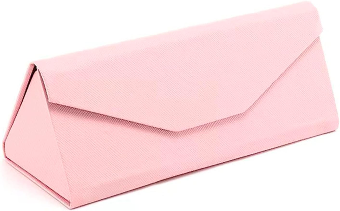 YOKONICO Foldable Eyeglass Case, PU Leather Glasses Case Portable Lightweight Sunglasses Storage Triangular Fold Holder