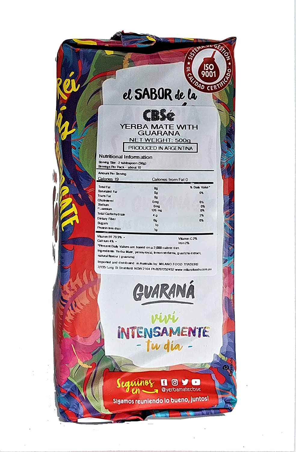 Cbse Yerba Mate Guarana Energy 500G image number 5