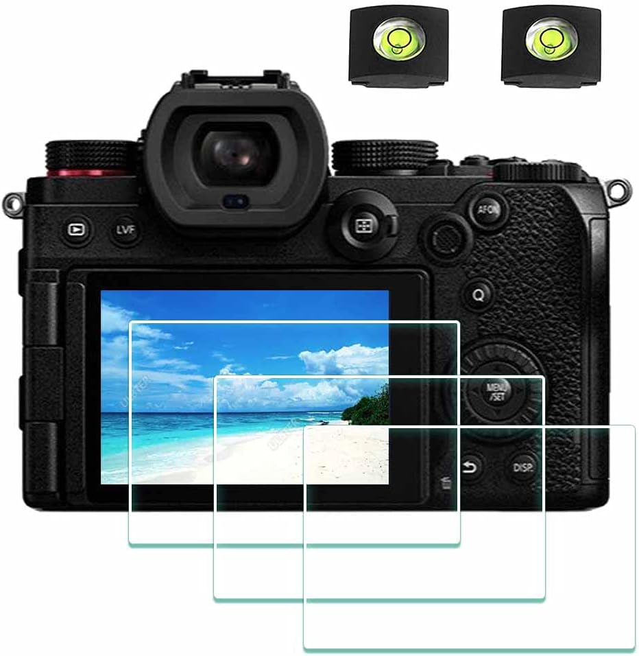 Screen Protector for Panasonic LUMIX S5 II / S5 & Hot Shoe Cover, ULBTER 0.3Mm 9H Hardness Tempered Glass Flim, Anti-Scrach Anti-Fingerprint Anti-Bubble [3 Pack]