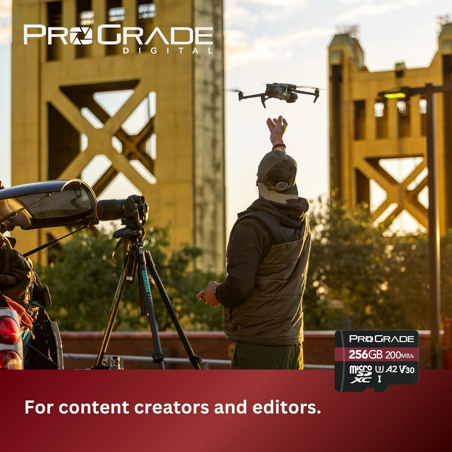 Prograde Digital Microsd Memory Card - V30 Microsd Card for DSLR and Action Cameras - High Speed Transfer of Files & Large Storage - up to 200Mb/S Read Speed (256GB) image number 5