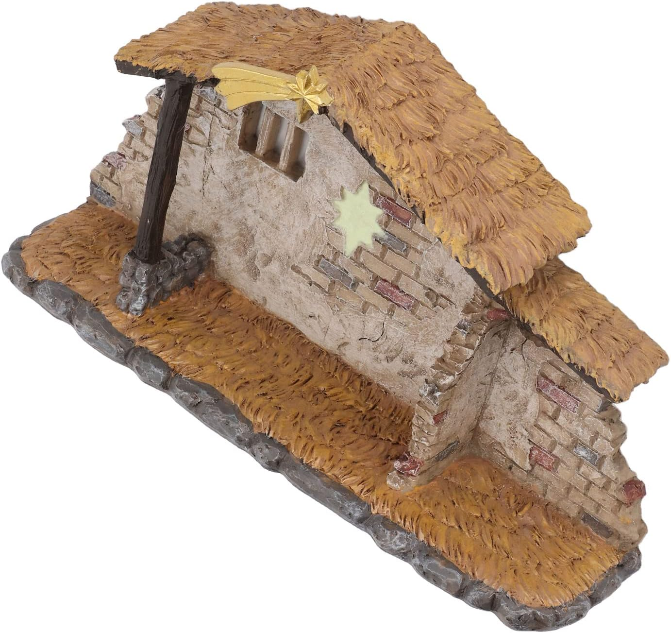 Christmas Manger Shed Statue, Resin Material Odorless Nativity Scene Exquisite Workmanship Durable for Holiday image number 6