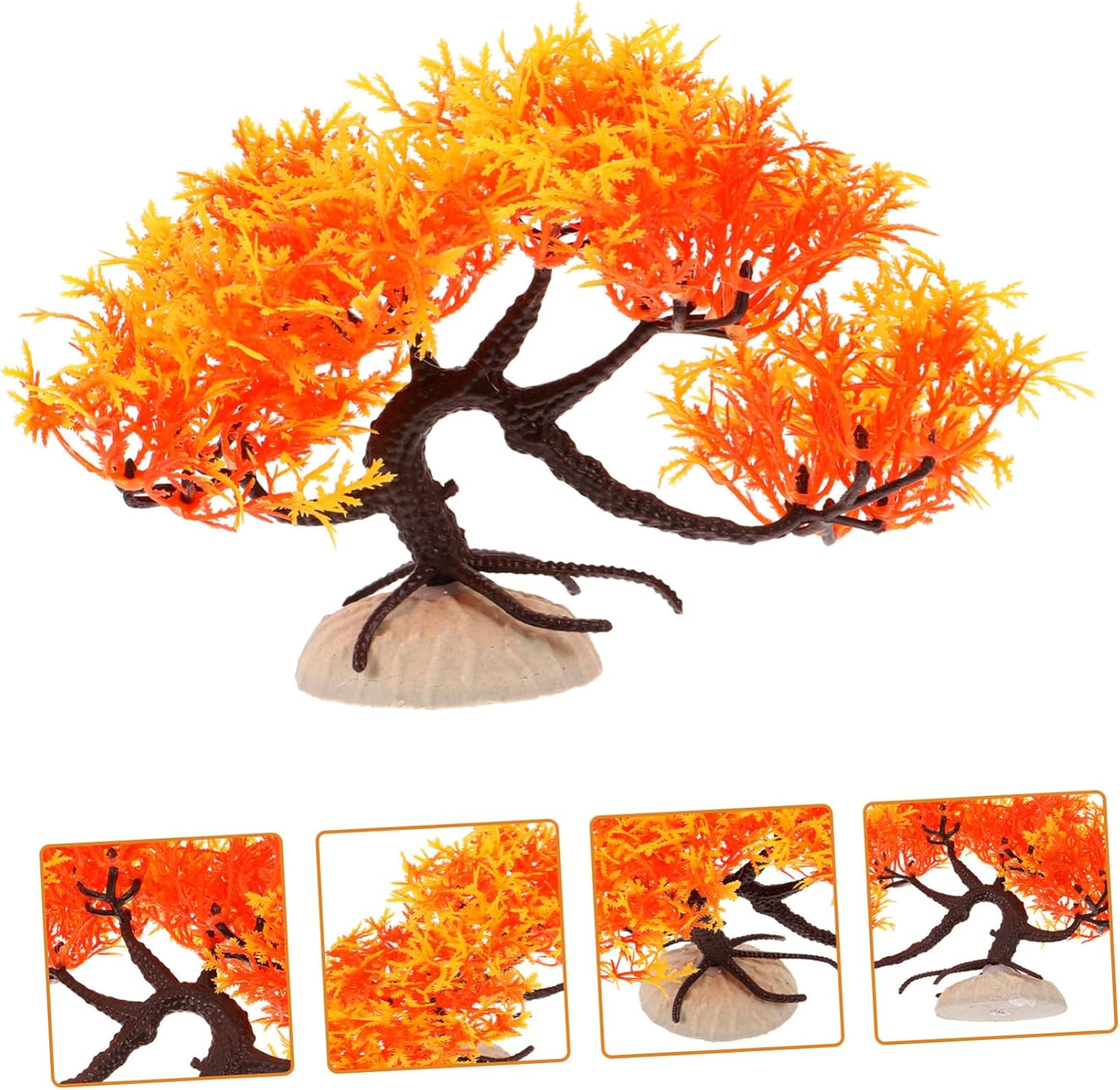 EXAOMBLE Artificial Pine Tree Model Aquarium Plants Decoration and Safe for Fish Tanks Lifelike Ornament for Enhanced Aquatic Environments image number 4