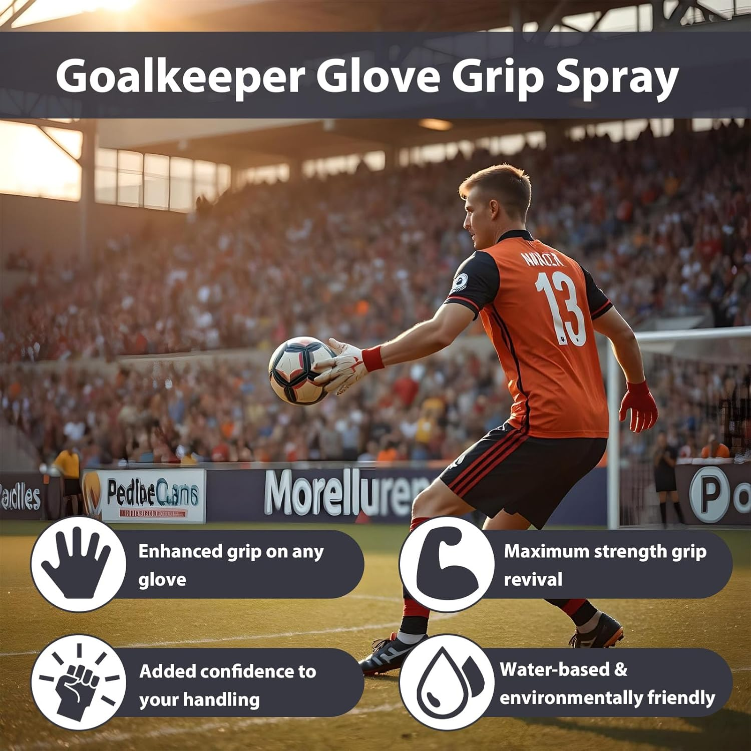 WAN2TLK 200Ml Goalkeeper Gloves Tackifier, Goalie Glove Spray Glue, Sticky Spray for Football Gloves Enhanced Grips on Any Glove image number 1