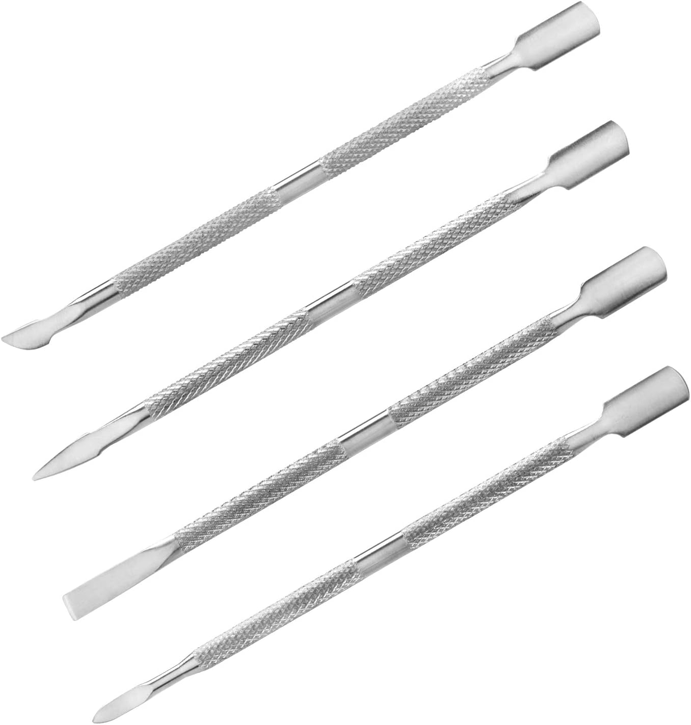 4PCS Cuticle Pusher and Cuticle Trimmer Stainless Steel Cuticle Remover Tool for Nail Exfoliation,Gel Nail Removal Cuticle Pusher Set,Cuticle Cutter for Fingernail and Toenails image number 6