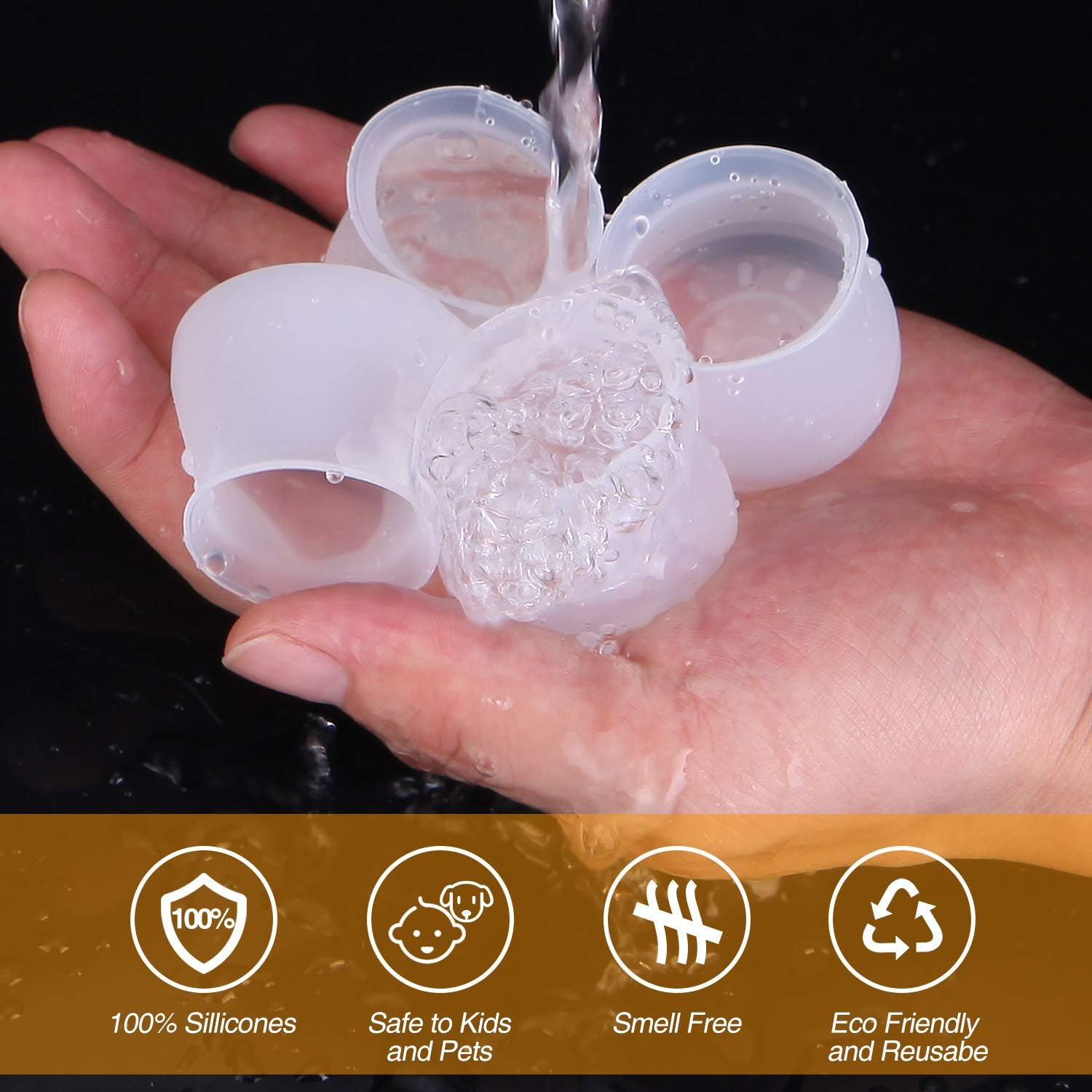 Dark Brown Silicone Chair Leg Floor Protectors with Felt, Chair Leg Caps, Silicon Furniture Leg Feet Protection Cover Protect Hardwood Floor anti Scratch 16 Pcs (Large Fit: 1.5" - 2.0", Brown) image number 5