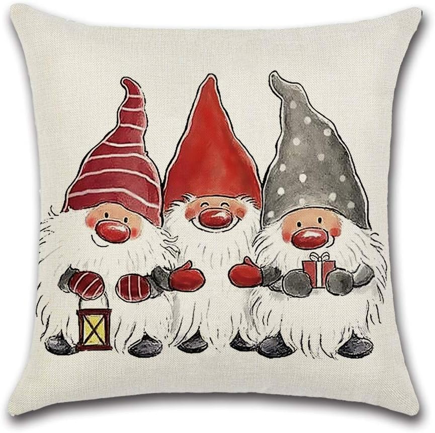 Christmas Theme Decoration - Throw Pillow Case Cushion Cover Linen Home 18X18In - Summertime image number 2
