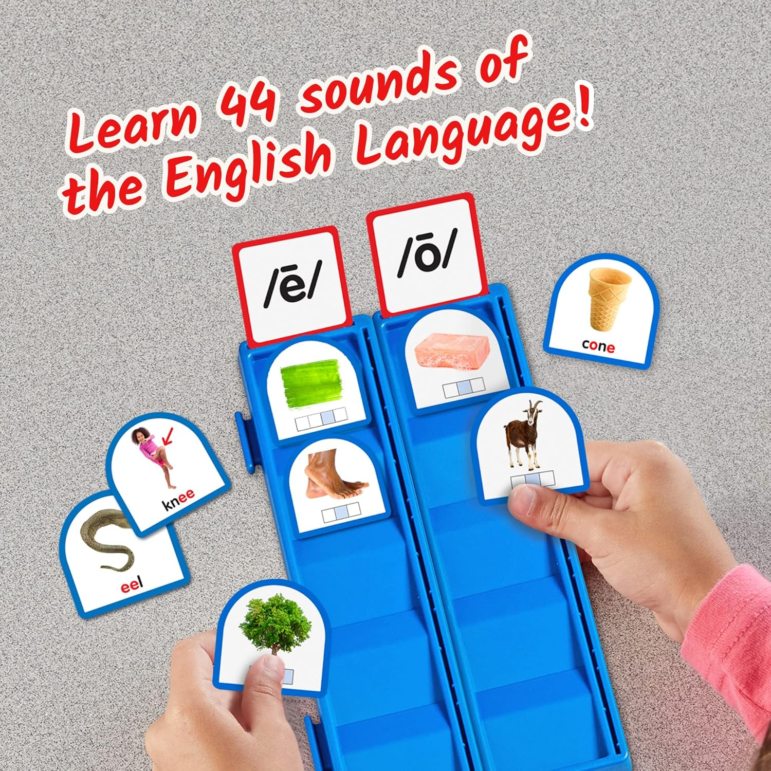 Hand2Mind Sort That Sound! Activity Set​, Phonemic Awareness, ESL Teaching Materials, Science of Reading Manipulatives, Letter Sounds for Kindergarten, Speech Therapy Tools, Phonics Flash Cards image number 3