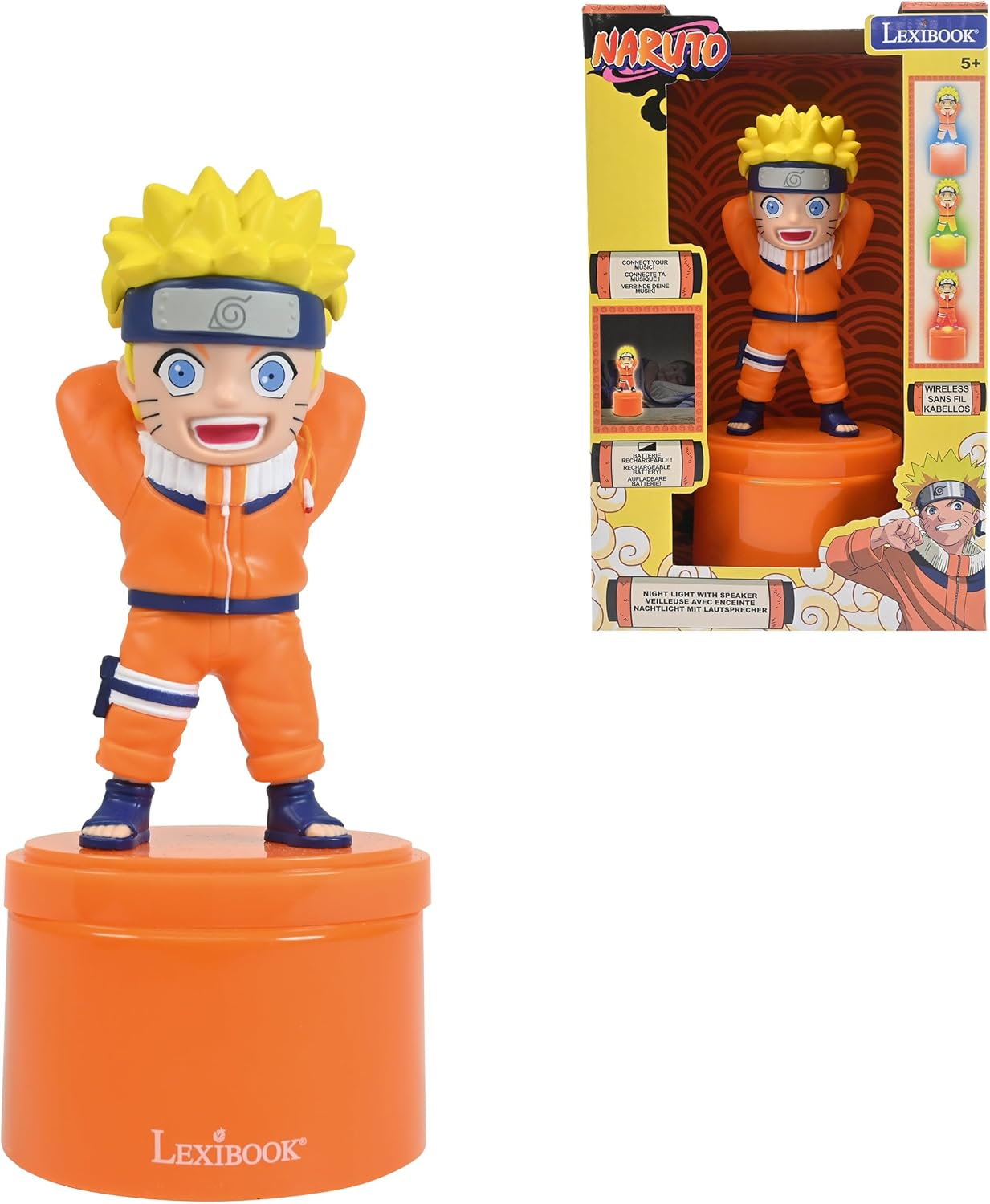 Lexibook, Naruto NS02NA Bluetooth Night Light with Speaker image number 1