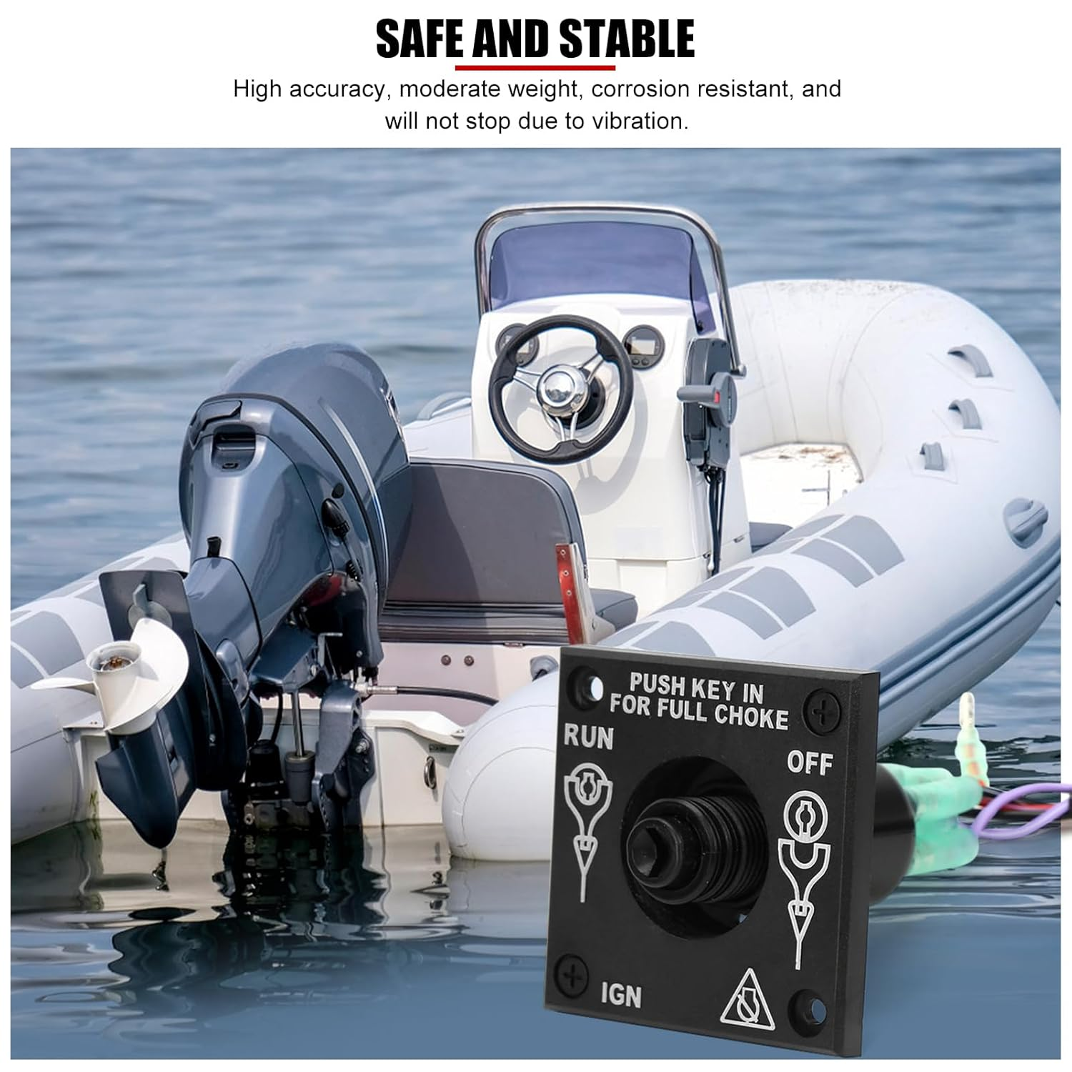 Single Engine Ignition Cut off Switch with Keys 176408 Outboard Ignition Switch Fit for BRP Evinrude Outboard