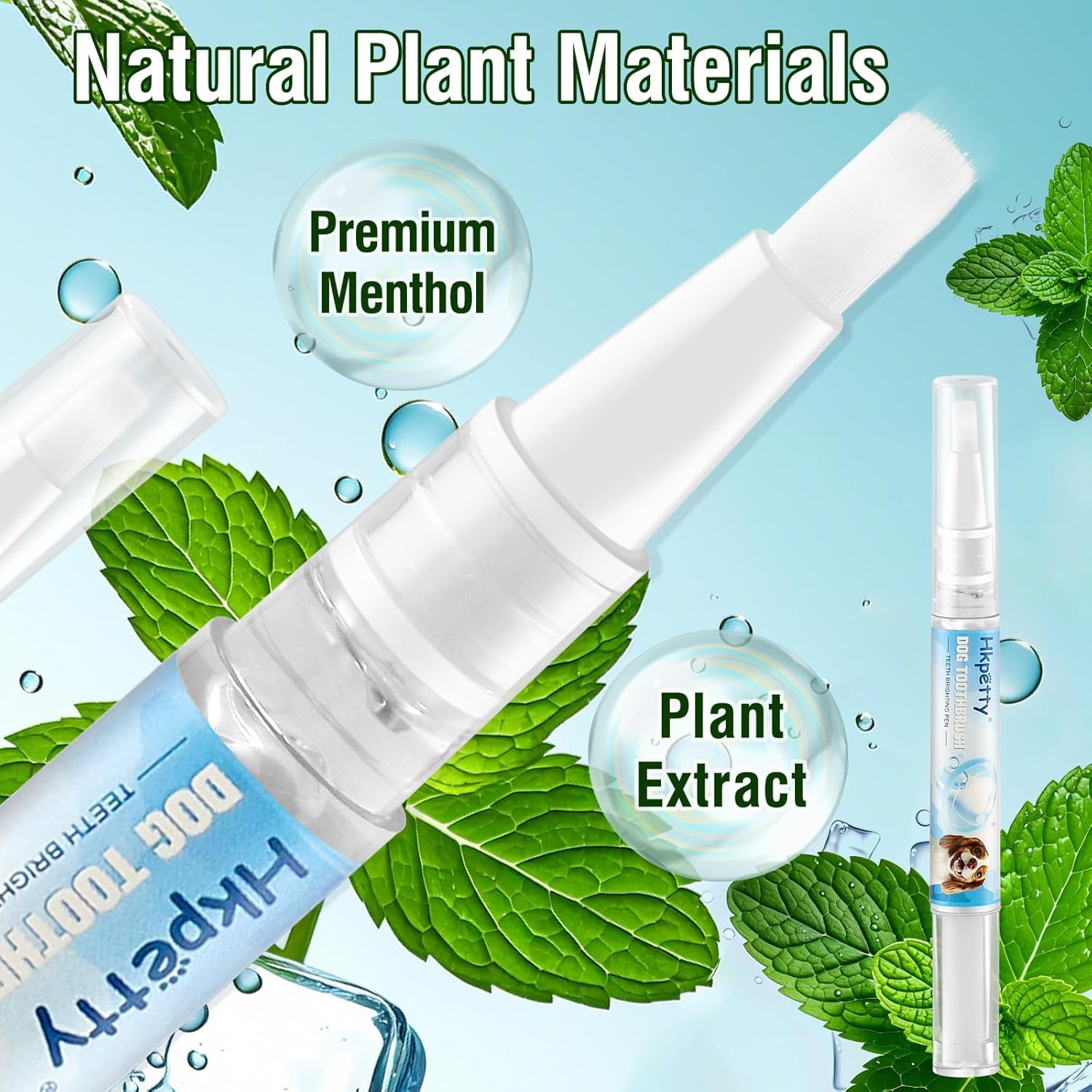 5PCS Pet Toothbrush Pen,Teeth Brightening Pen for Dog-Pet Dog/Cat Teeth Cleaning Pen for Dental Care,Dogs Cats Natural Plants Tartar Remover Tool image number 3