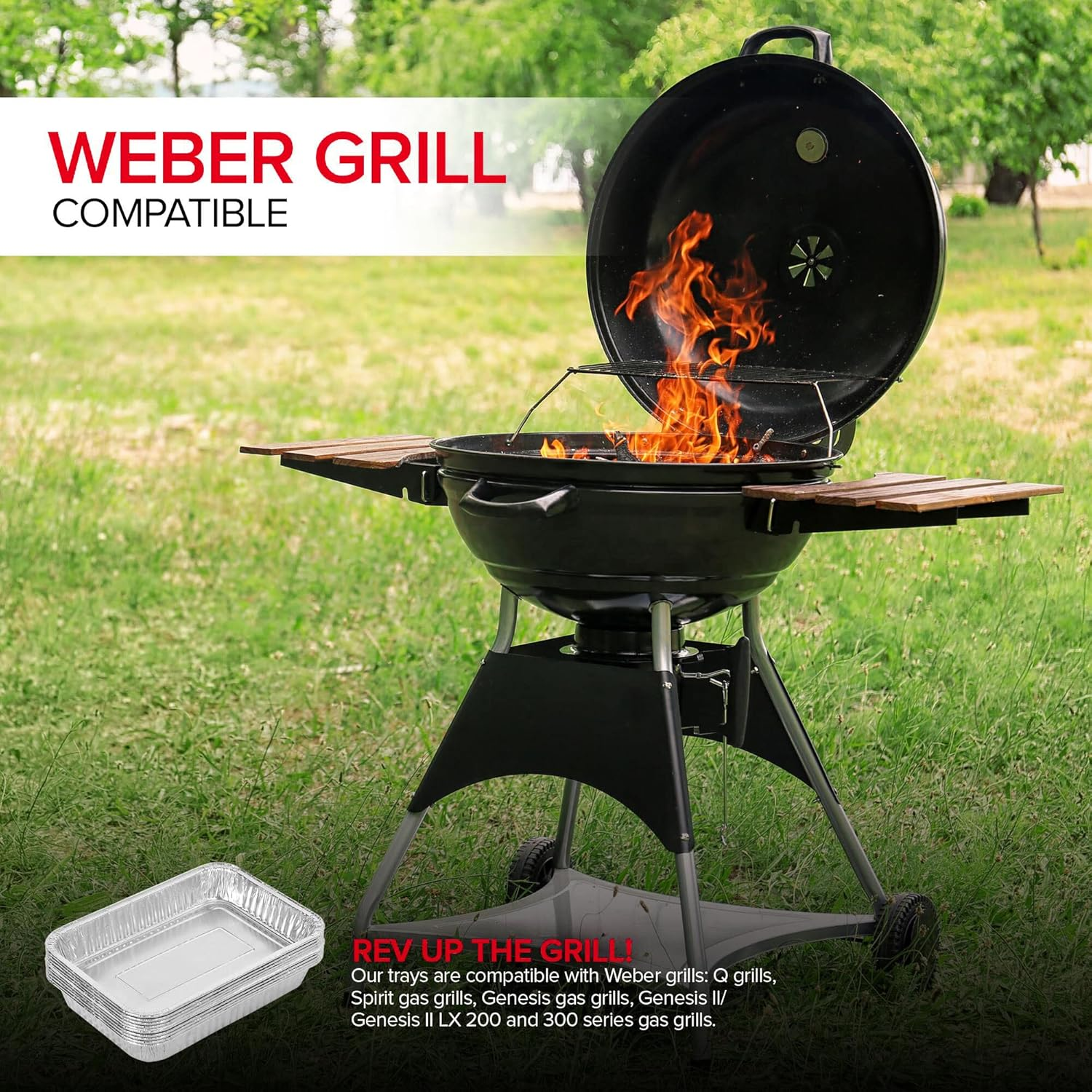 Stock Your Home Aluminum Drip Pan (25 Count) - Weber Aluminum Drip Pans - Weber Grill Pan - Weber Drip Pan Liners - BBQ Grease Pans - Disposable Drip Pan - Disposable Oil Drip Pan - Grill Grease Tray image number 3