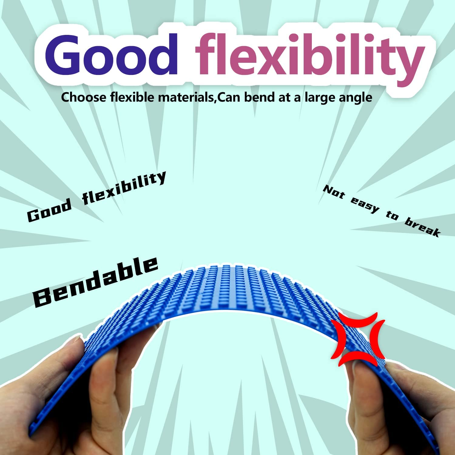 EKIND 4 PCS Classic 5" X 10" Building Baseplates, Compatible with Major Brands Toy Bricks, Encourage Logic & Creativity through Play, Ideal STEM Activities for Children (4 Color) - Dark Gray image number 2