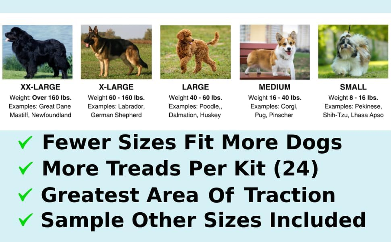 Dr. Mchenry'S Dog Toe Treads, Set of 24, Adhesive, Cleaning Brush, Increased Traction, Dog Mobility Support, X-Large Kit- Weight: 60-150 Lbs. 1.6 Oz. image number 4