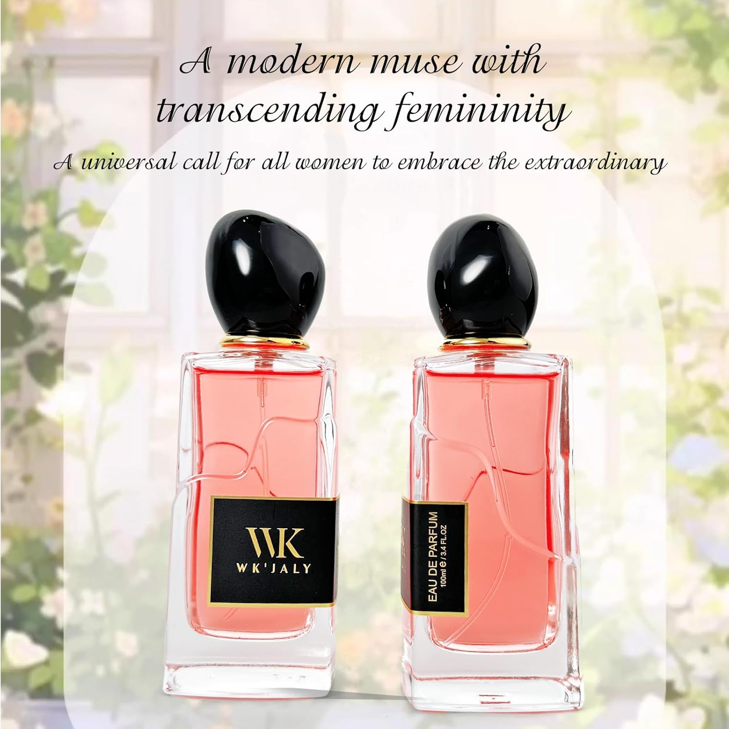 WK JALY Divine Floral Woody Eau De Parfum Spray, with Notes of Rose, Jasmine, Long-Lasting Fragrance, Women'S Perfume, 100Ml image number 1