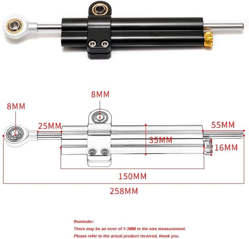 Motorcycle Steering Damper for Ducati 1199 Panigale/S/Tricolor 1199Panigale 2012-2015 Motorcycle Double Tube Steering Damper, Antishake Head Steering Buffer image number 3