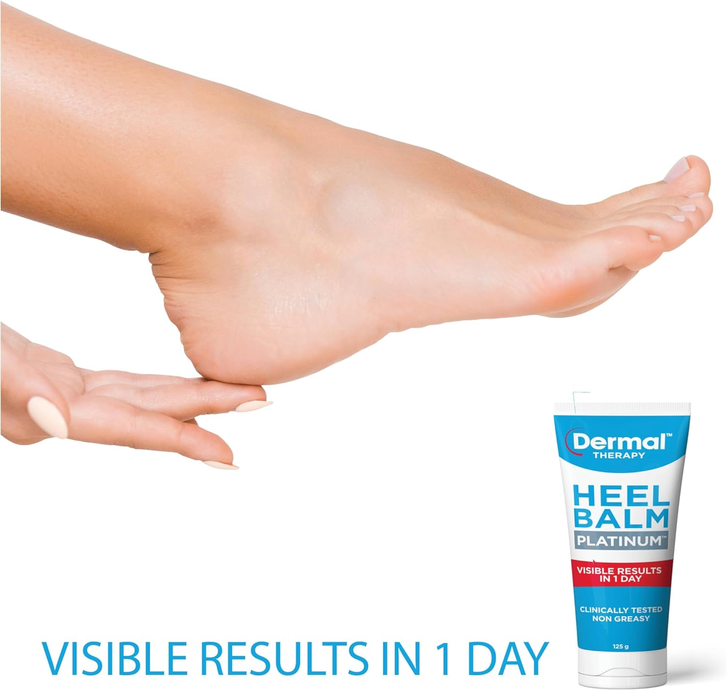 Dermal Therapy Heel Balm Platinum | Clinically Tested to Hydrate Dry, Cracked Heels and Feet with Visible Results in Just One Day |75G