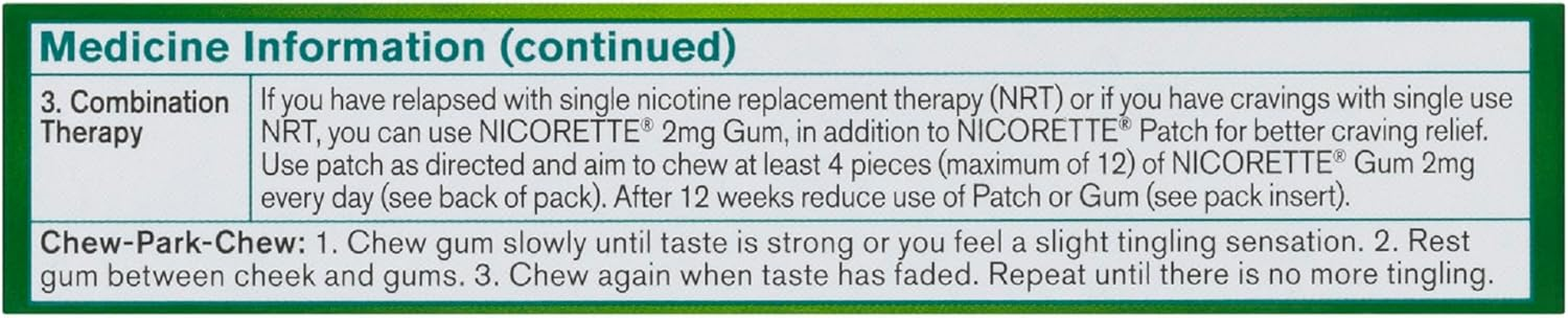 Nicorette Quit Smoking Regular Strength Nicotine Gum Classic 30 Pack