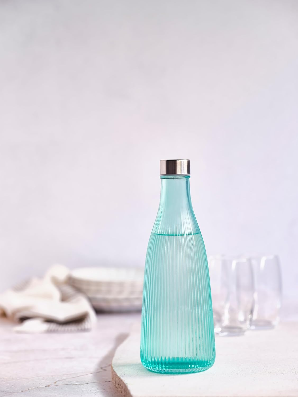 Cosy & Trendy Atla Glass Bottle, Mineral Green, 1 Litre image number 2