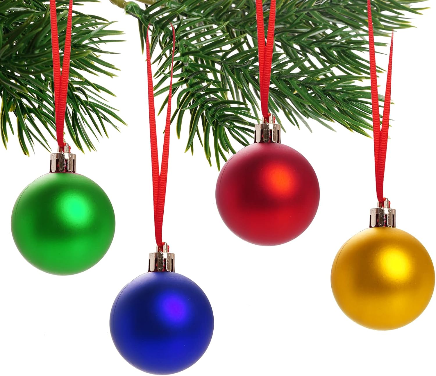 100 Pcs Red Christmas Ornament Ribbon, Polyester Fiber, 11X0.12 Inches, 100 Count, Christmas Hanging Ornaments image number 2