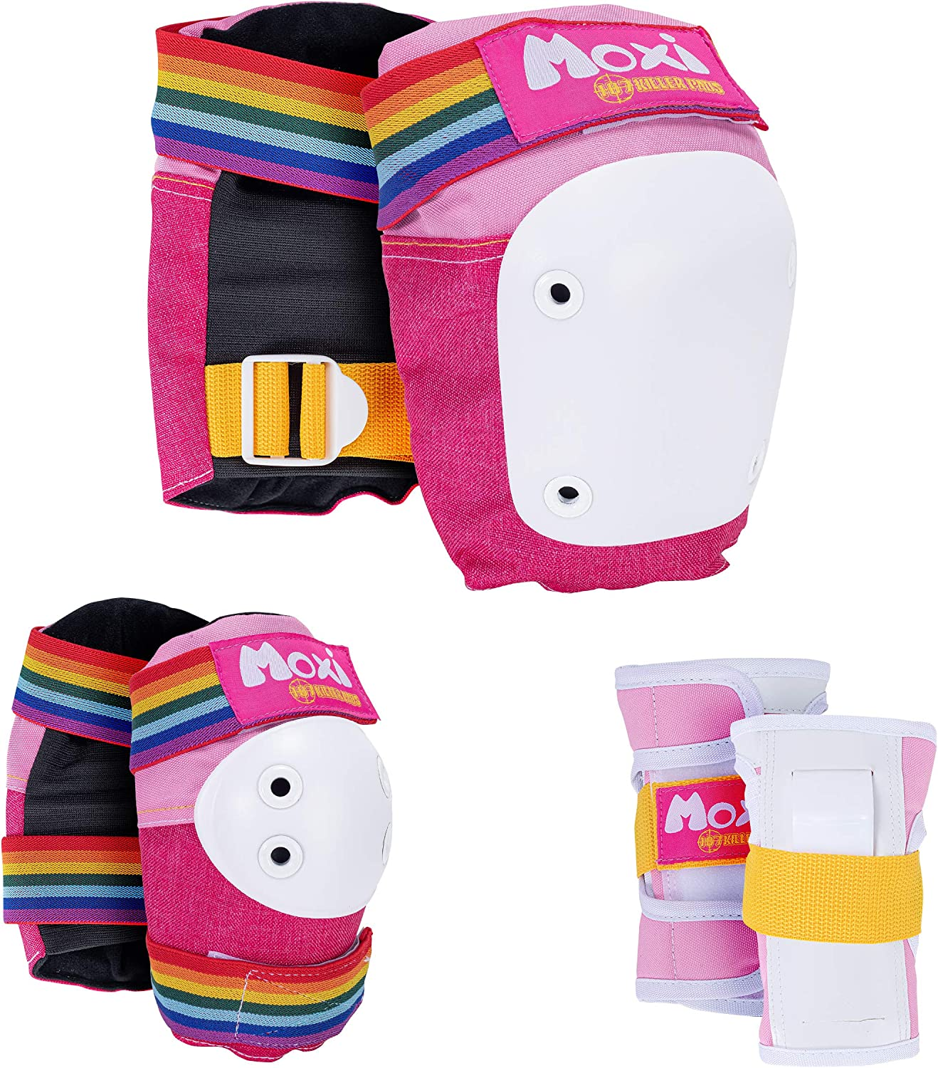 187 Killer Pads Moxi Skate Knee Pads, Elbow Pads, and Wrist Guards, Six Piece Pad Set image number 6