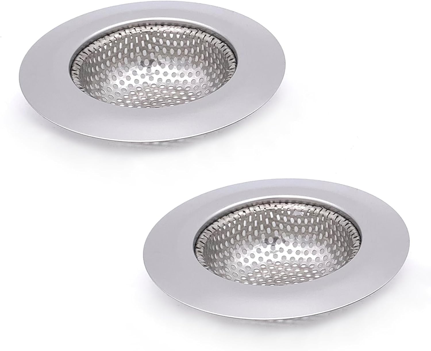 Tongke 2 Pcs Stainless Steel Kitchen Sink Strainer, Anti-Clogging Sink Disposal Stopper, Perforated Basket Drains Sieve for Kitchen Sink Drain (Medium*2) image number 1